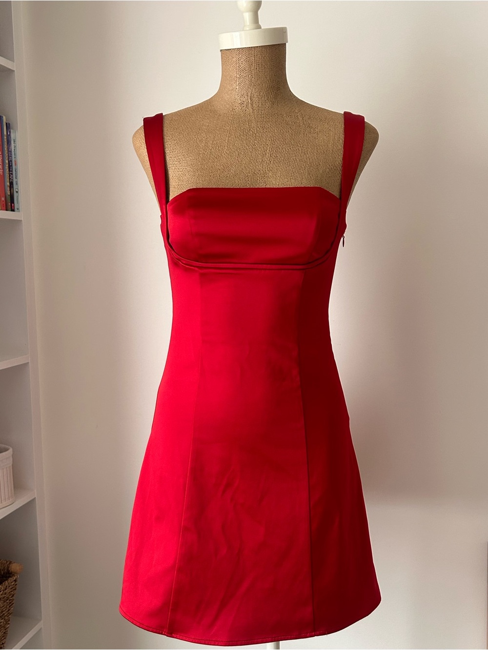 Dynamite Red Square-Neck Mini Dress